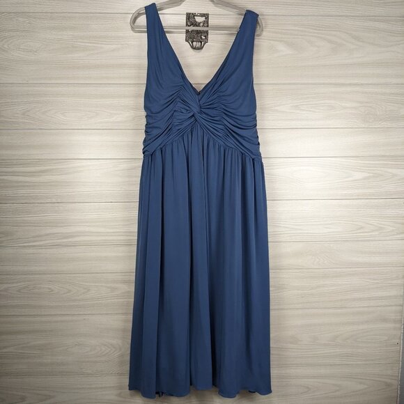 Amsale Dresses & Skirts - AMSALE Blue Front Wrap Evening Formal Dress 28